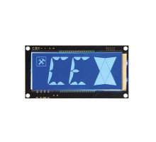 Pantalla LCD Azul de 16 Segmentos Horizontal